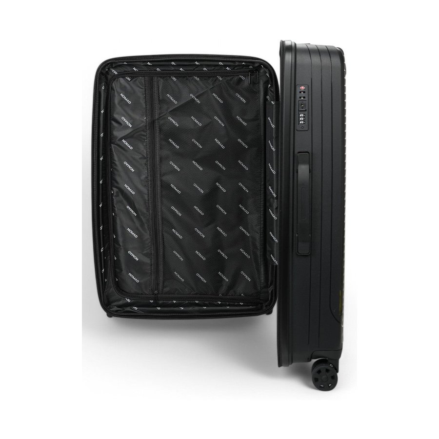 Nomad Venture 75cm Hardside Checked Suitcase Black Black