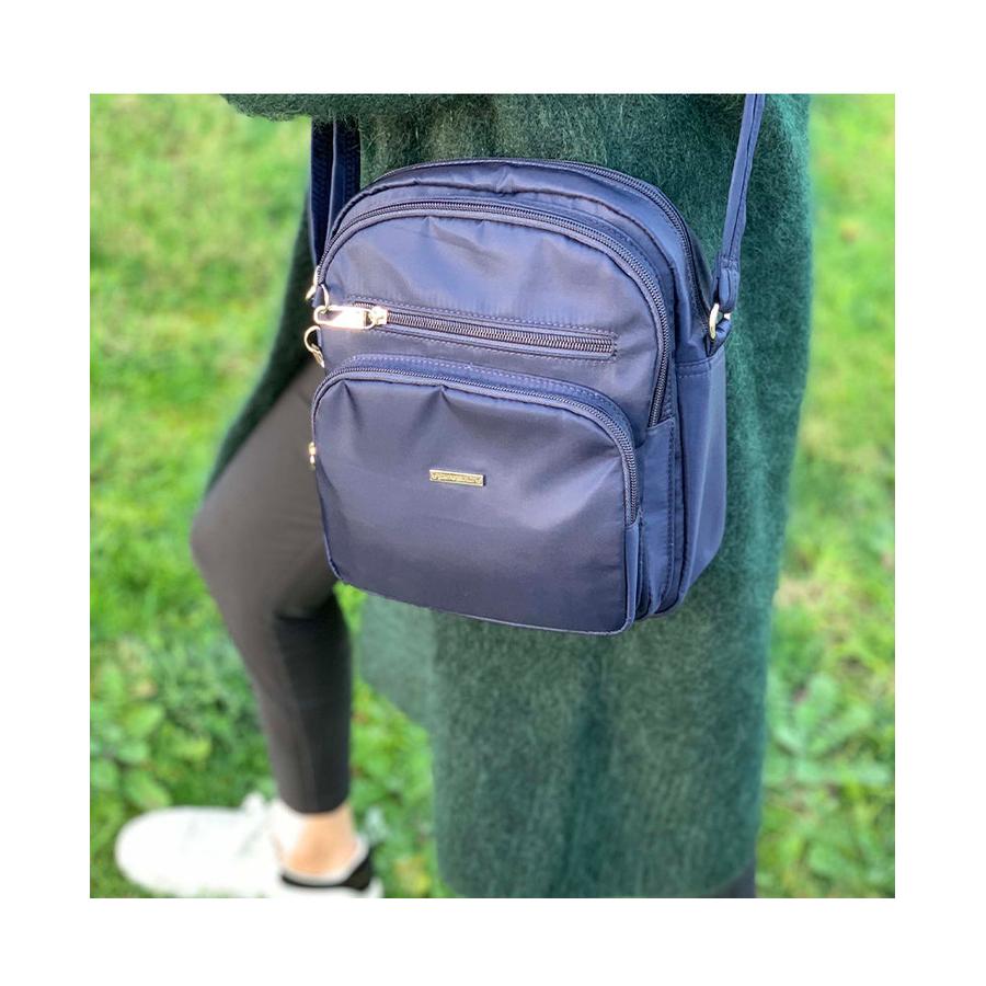 Pierre Cardin Luna Anti-Theft Crossbody Bag Navy Navy