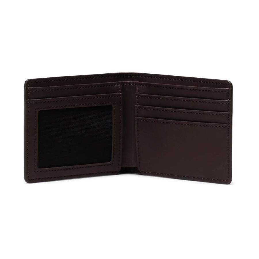 Herschel Hank Leather RFID Wallet Brown Brown