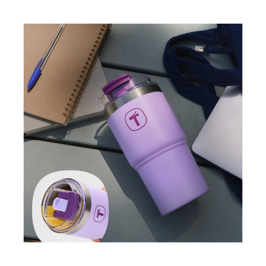 Tupperware Big T Thermal Straw Tumbler 630ml Sorbet Sorbet