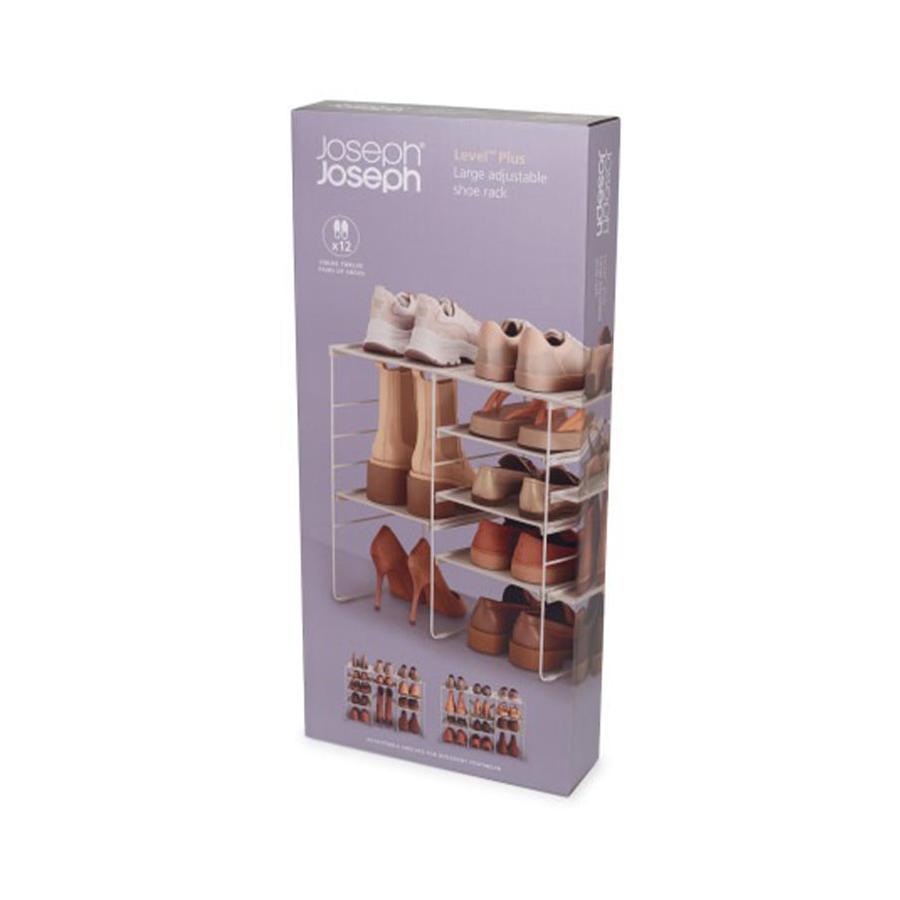 Joseph Joseph Level Plus Large Adjustable Shoe Rack Ecru Ecru