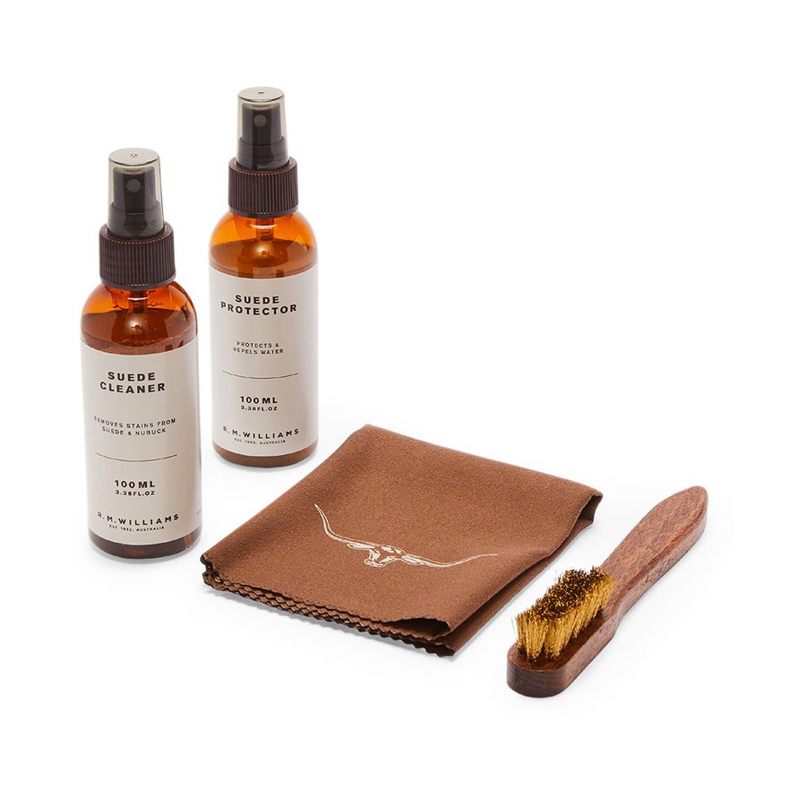RM Williams Suede Travel Care Kit Black Black