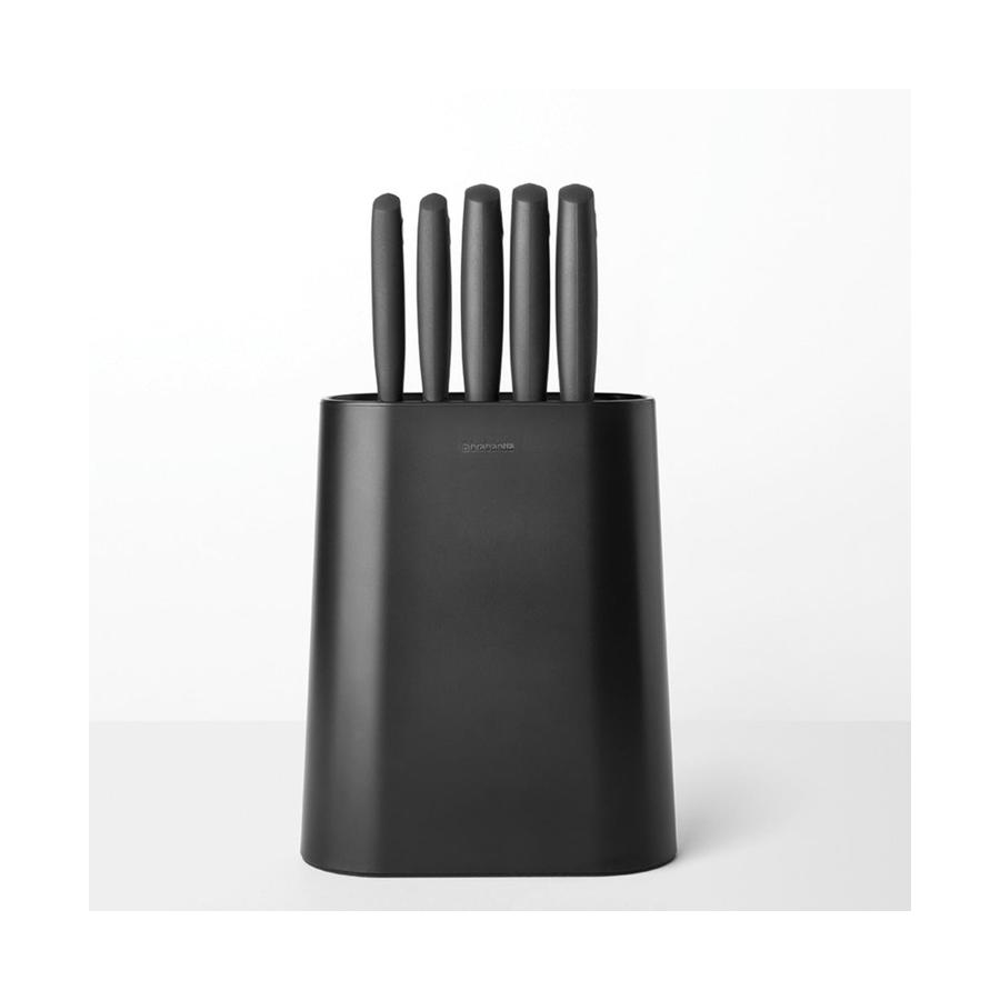 Brabantia Tasty+ Knife Block Plus Knives Dark Grey Dark Grey