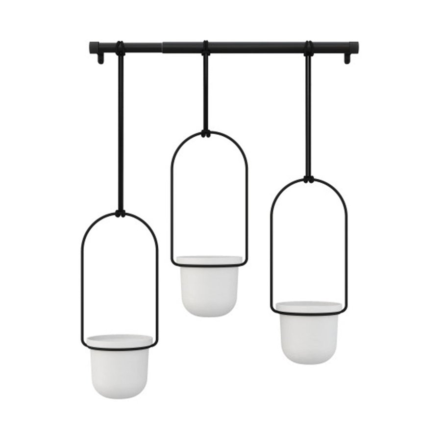 Umbra Triflora Hanging Planter White White