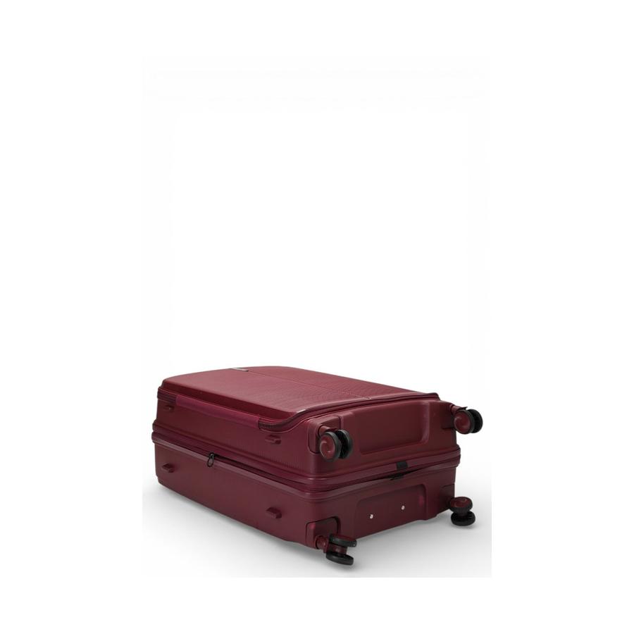 Caselite Venture 76cm Top Open Hardside Checked Suitcase Dark Red Dark Red