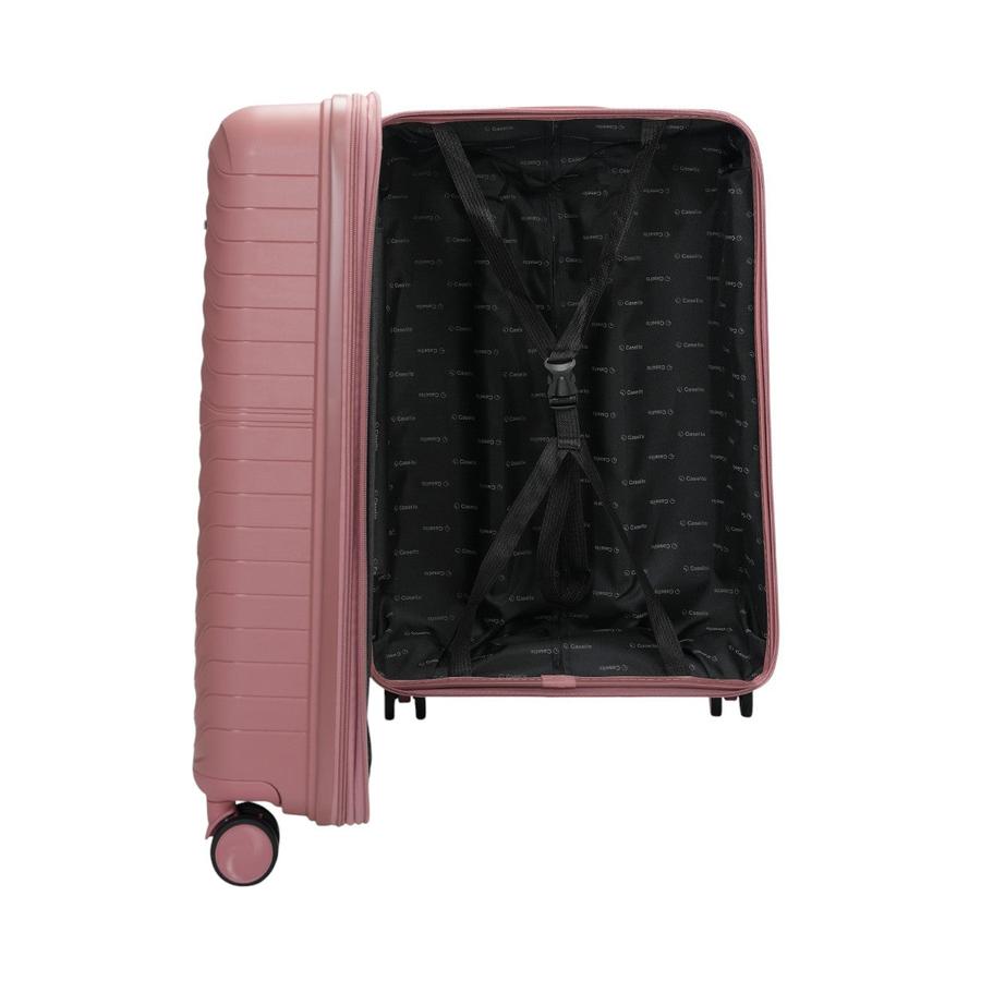 Caselite Summit 65cm Hardside Checked Suitcase Rose Rose