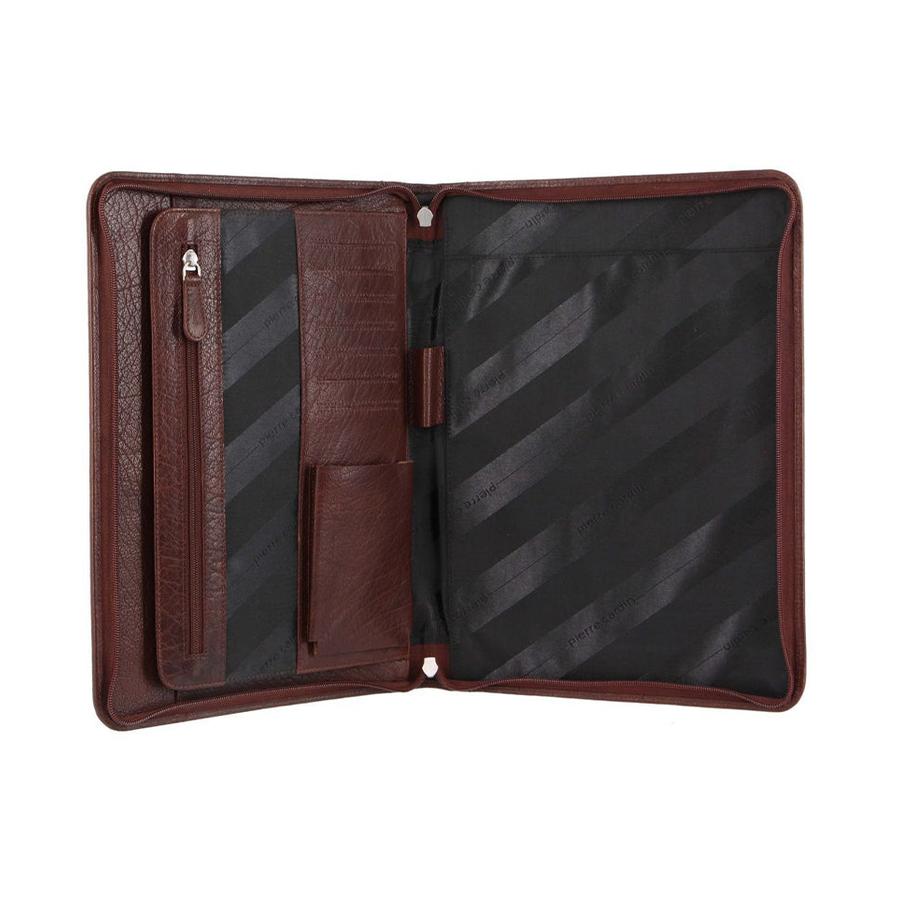 Pierre Cardin Avery A4 Business Folio Chocolate Chocolate