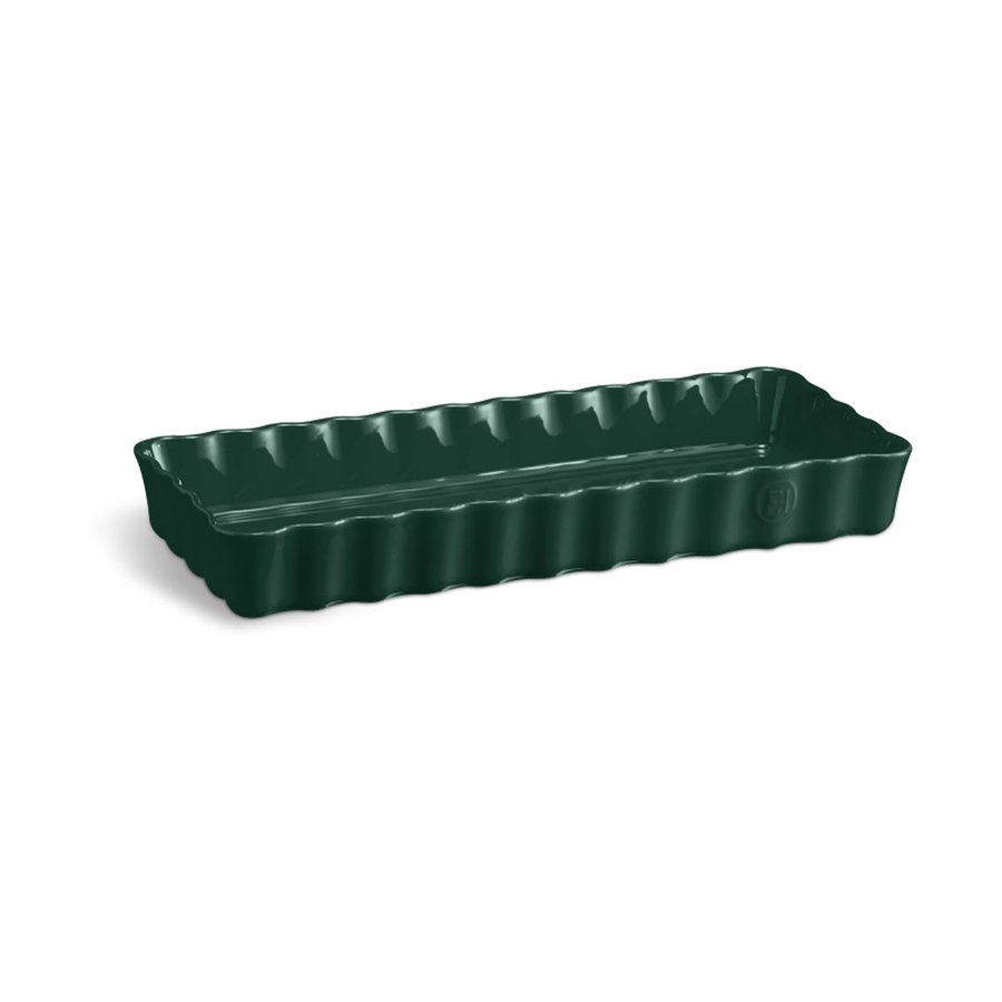 Emile Henry Slim Rectangular Tart Dish Cedar Cedar