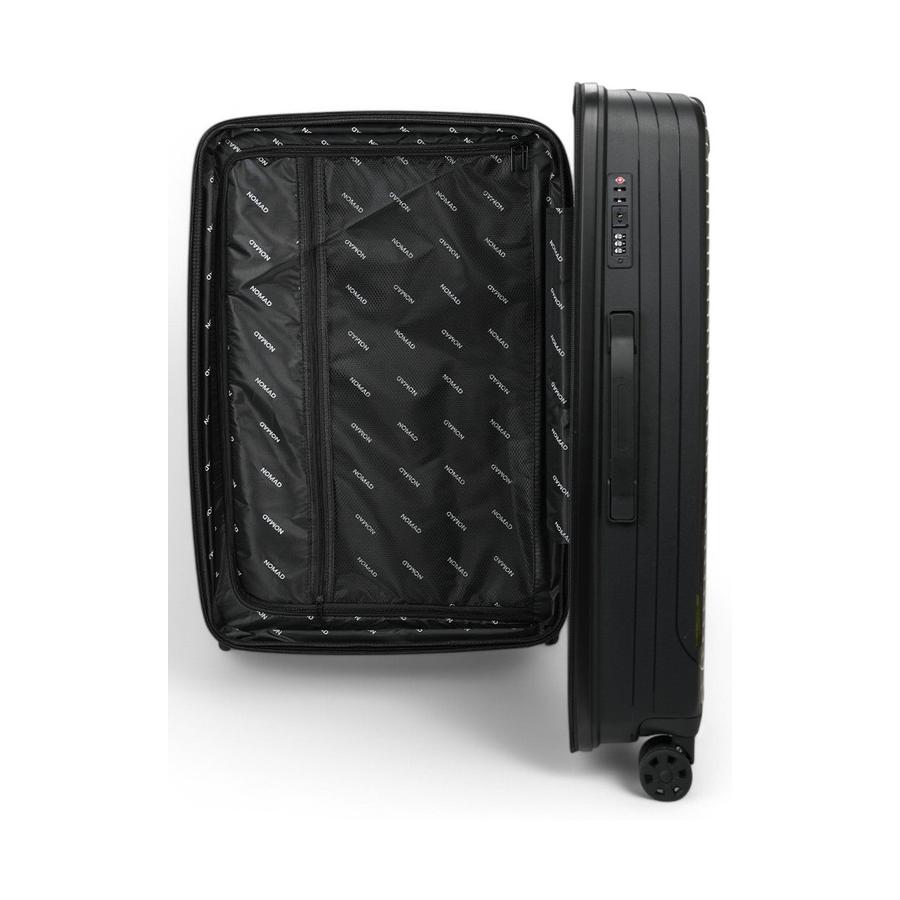 Nomad Venture 75cm Hardside Checked Suitcase Black Black