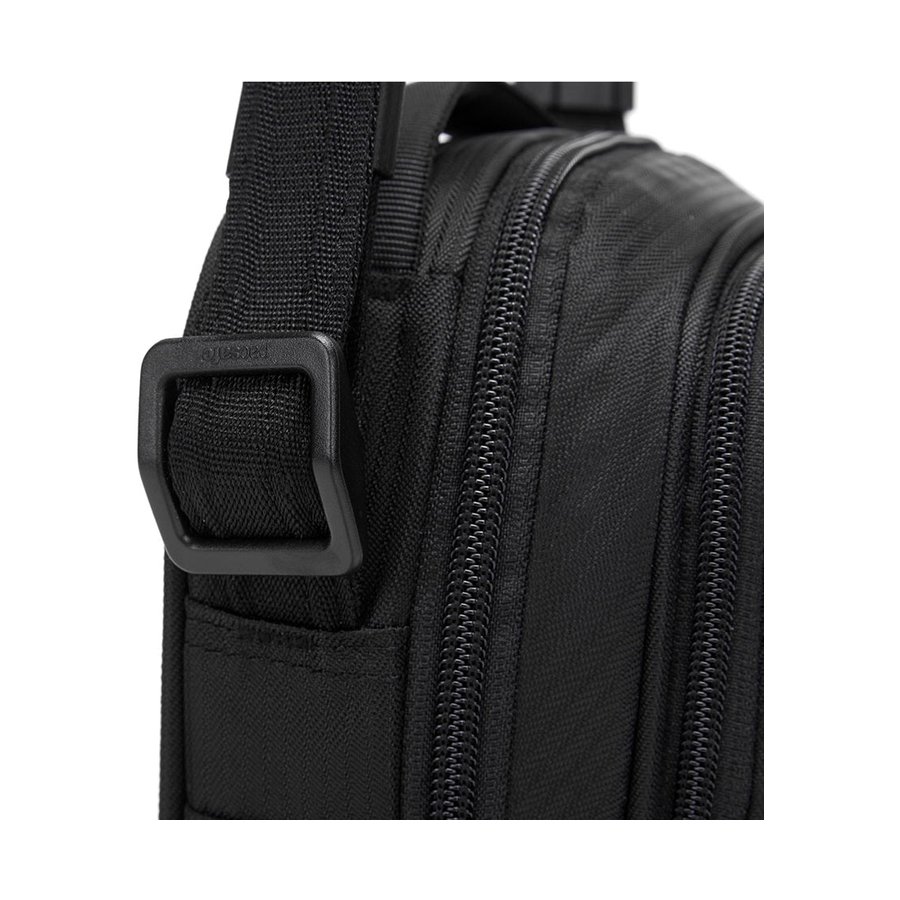 Pacsafe Metrosafe LS100 ECONYL Anti-Theft Recycled Crossbody Black Black