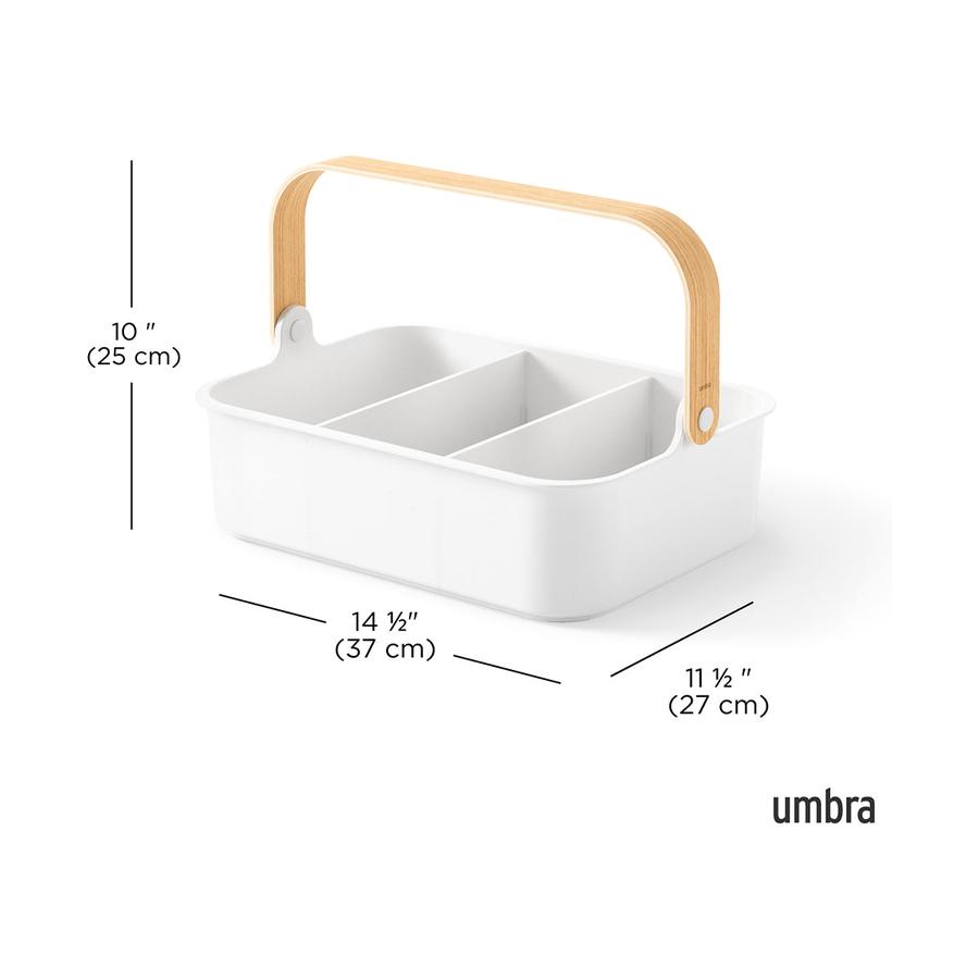 Umbra Bellwood Large Stackable Bin White/Natural White/Natural