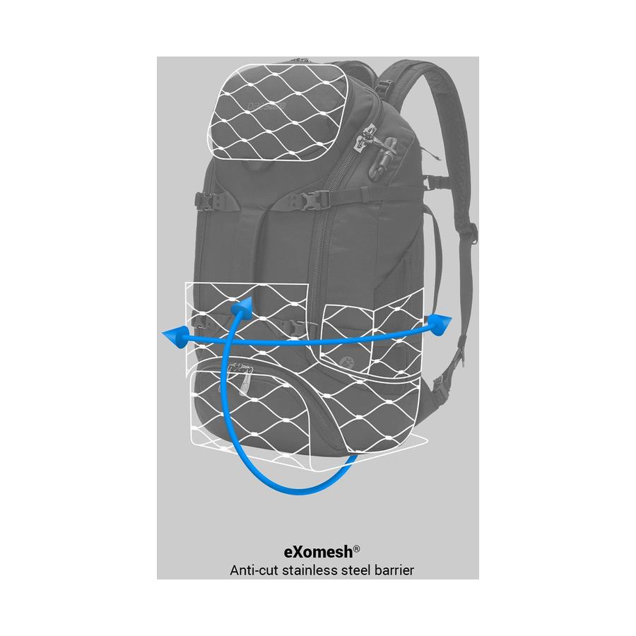 Pacsafe EXP35 Anti-Theft Travel Backpack Black Black