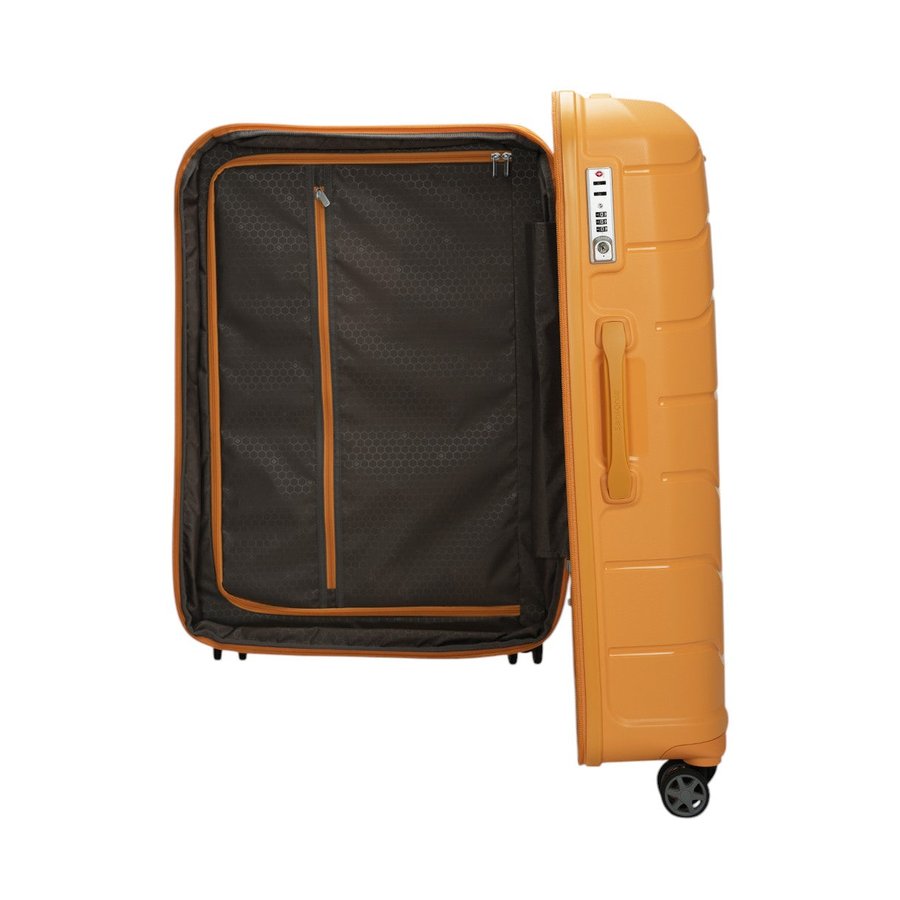 Samsonite Oc2lite 75cm Hardside Checked Suitcase Honey Gold Honey Gold