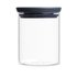 Brabantia Stackable Glass Jar (600ml) Dark Grey
