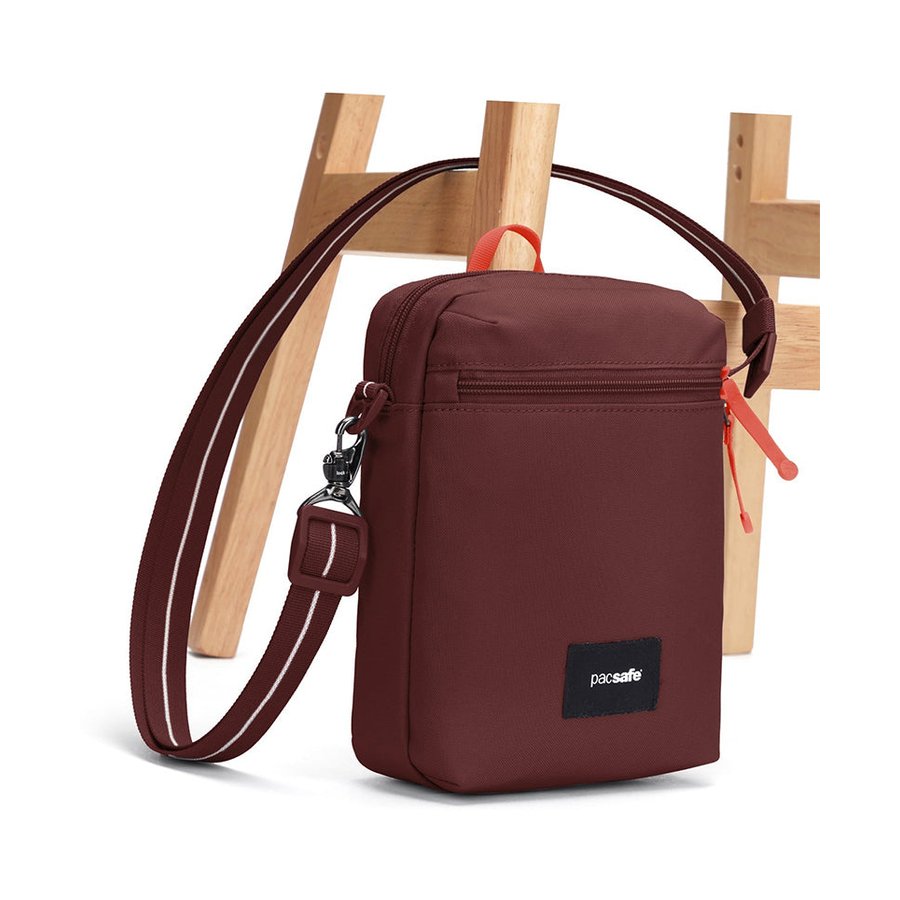 Pacsafe GO Anti-Theft Recycled Festival Crossbody Bag Garnet Red Garnet Red
