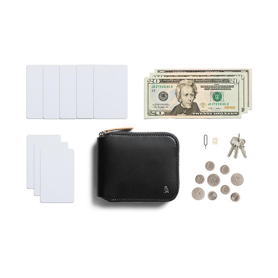 Bellroy RFID Zip Wallet Black Black