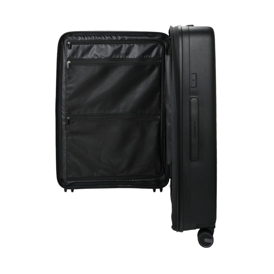 Samsonite Restackd 75cm Hardside Checked Suitcase Black Black