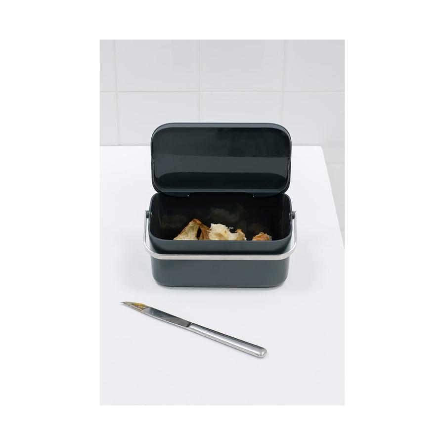 Brabantia Food Waste Caddy Dark Grey Dark Grey
