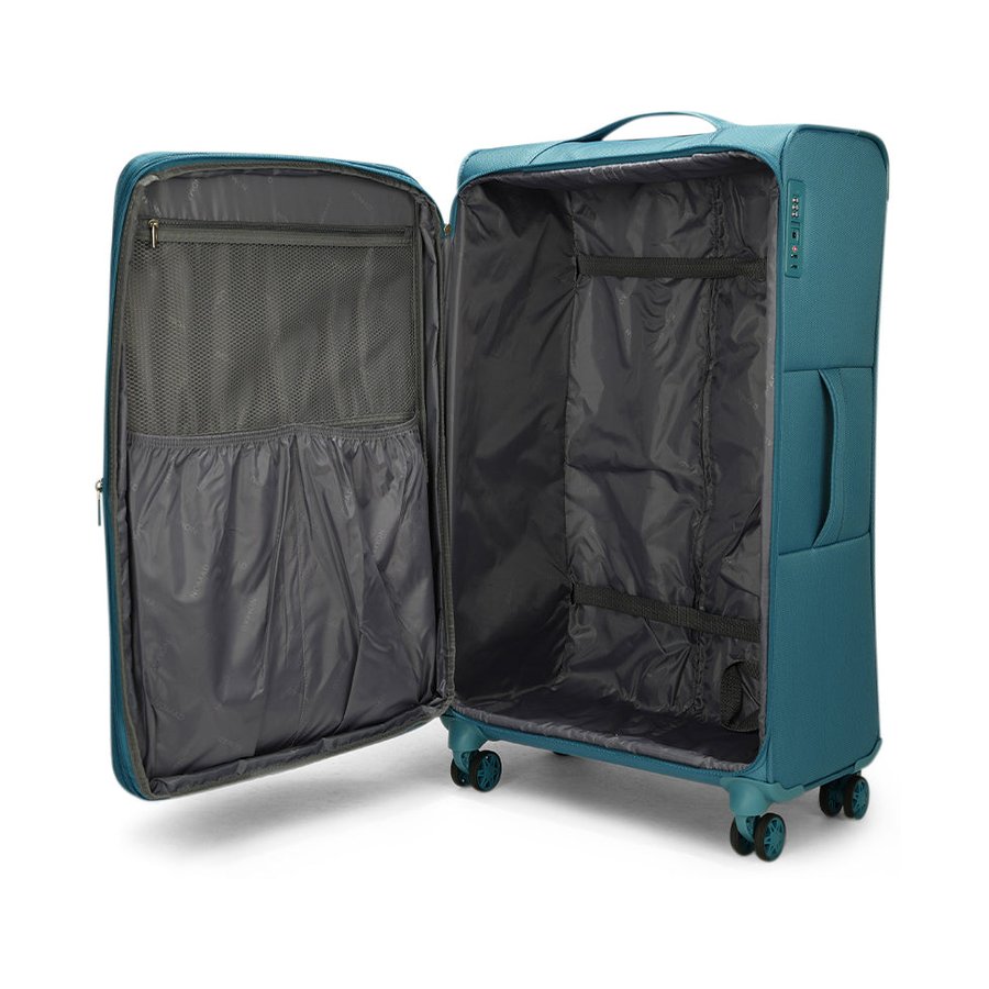 Caselite Ultra 80cm Softside Checked Suitcase Teal Teal