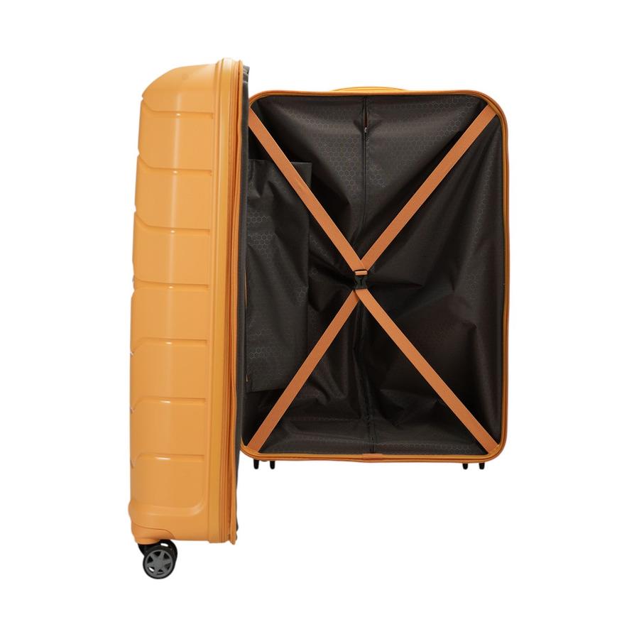 Samsonite Oc2lite 81cm Hardside Checked Suitcase Honey Gold Honey Gold