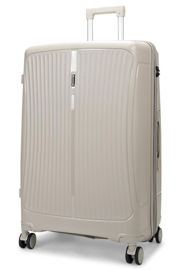 Caselite Quest 75cm Hardside Checked Suitcase Beige