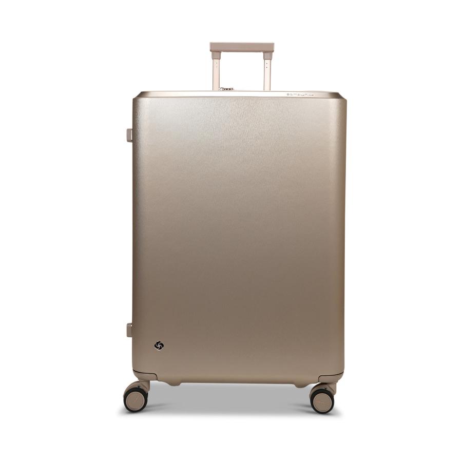 Samsonite Evoa Z 75cm Hardside Checked Suitcase Ivory Gold Ivory Gold