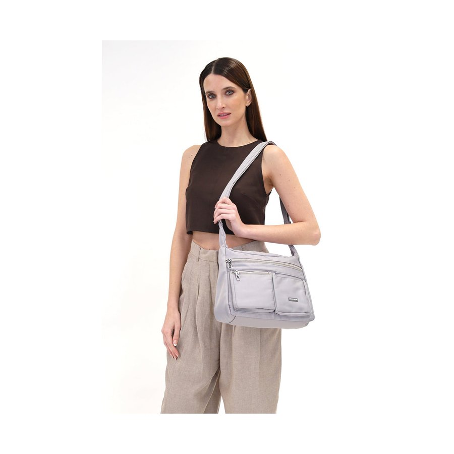 Pierre Cardin Layla Anti-Theft Crossbody Bag Taupe Taupe