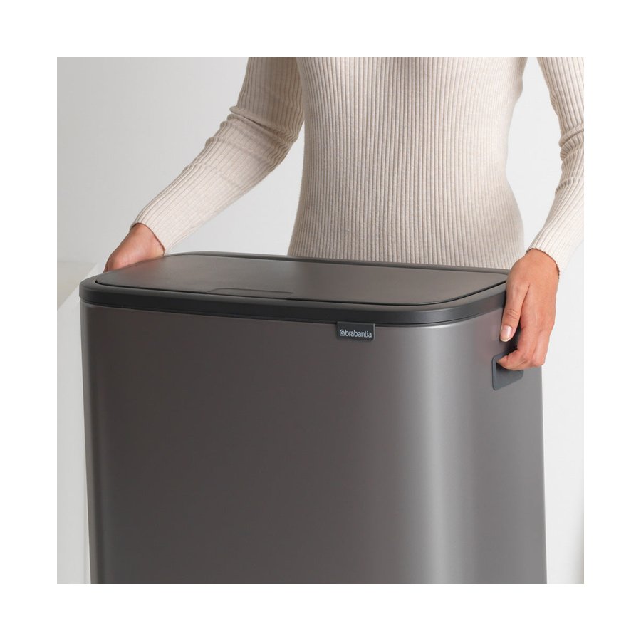 Brabantia Bo Touch Bin (2 x 30L) Platinum Platinum