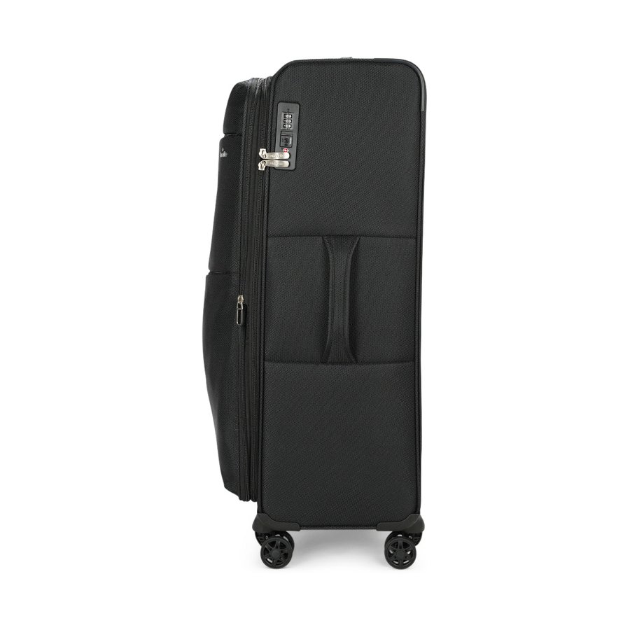 Caselite Ultra 55cm & 80cm Softside Luggage Set with Laptop Bag Black Black