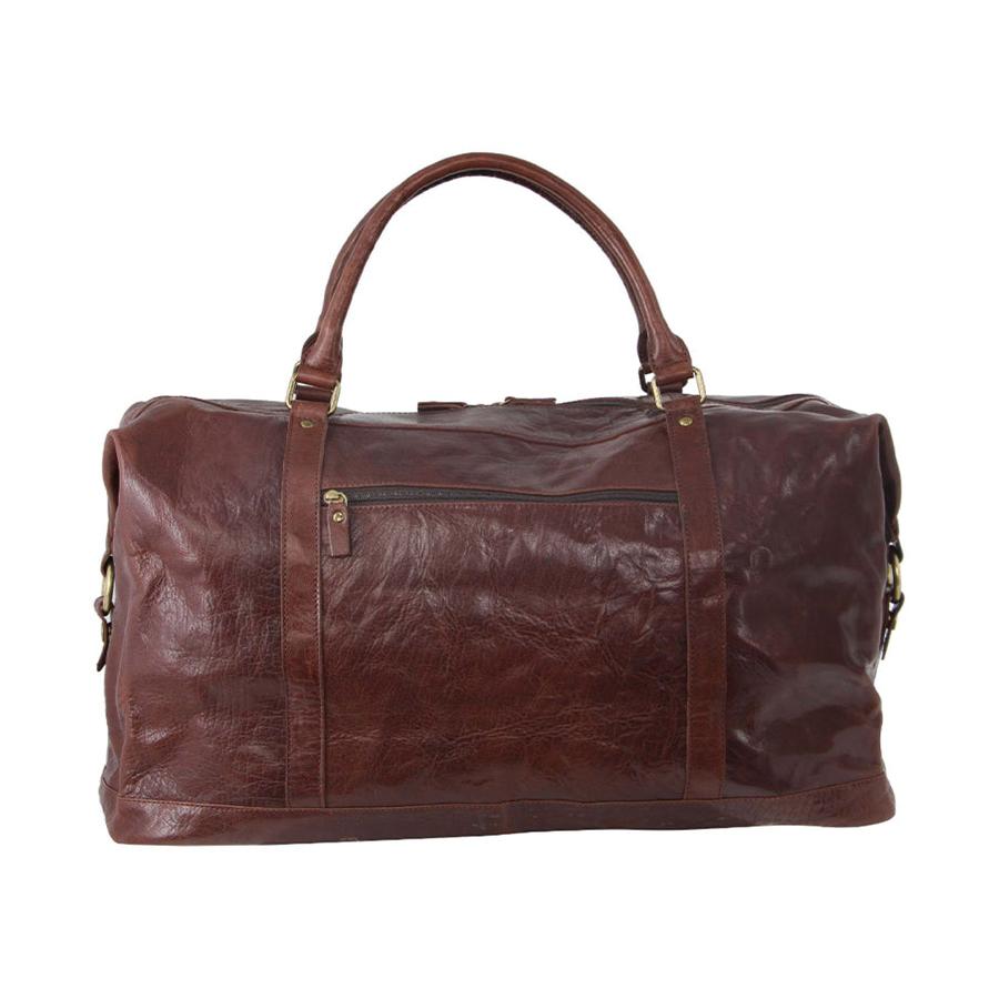 Pierre Cardin Andie Rustic Leather Overnight Duffle Bag Chocolate/Chestnut Chocolate/Chestnut