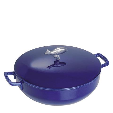 Staub 28cm (4.65L) Bouillabaisse Pot Marin Blue