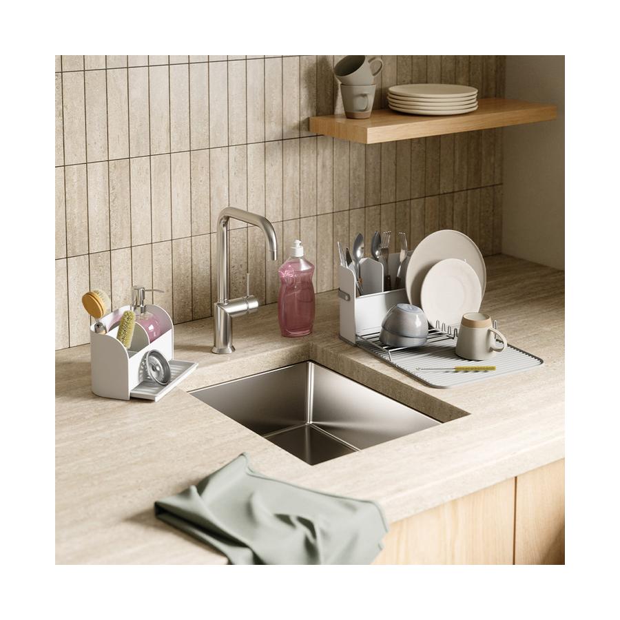 Umbra Sling Sink Caddy and Soap Pump White White