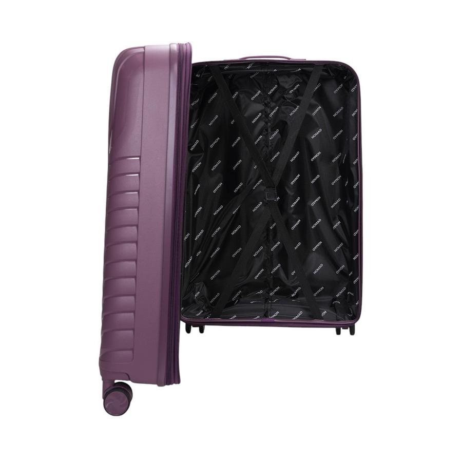 Nomad Journey 75cm Hardside Checked Suitcase Purple Purple