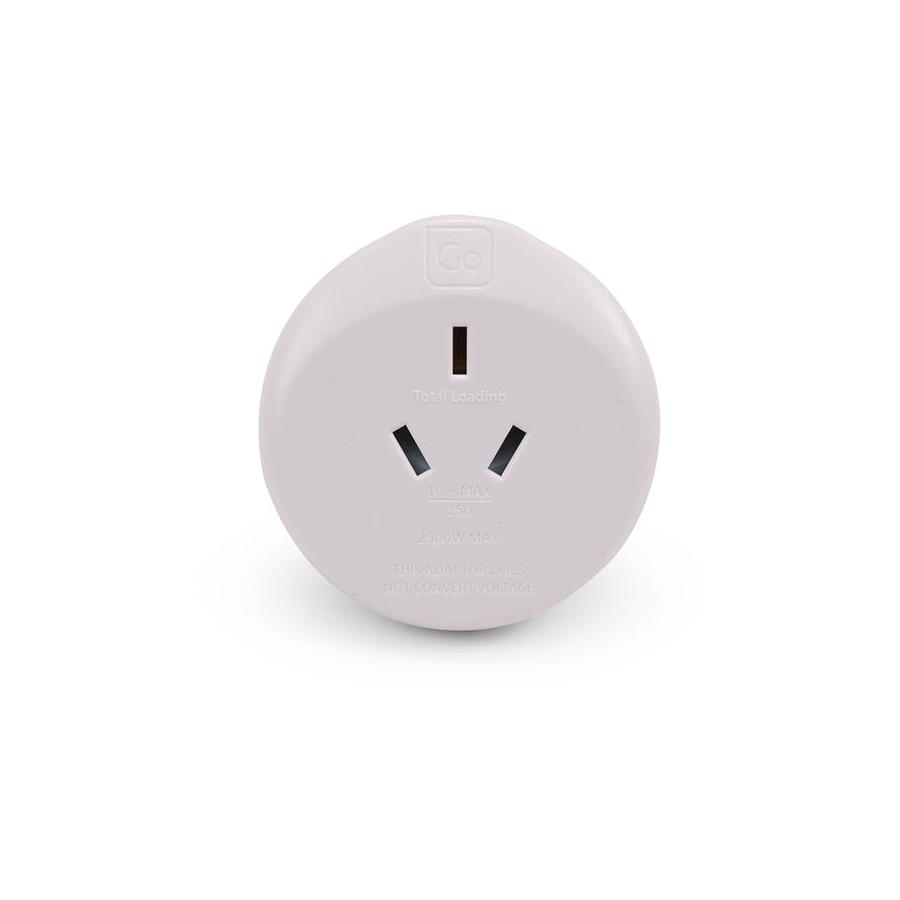 Go Travel NZ & AUS to America Travel Adapter White White