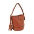 Milleni Eden Ladies Vegan Leather Bucket Crossbody Bag Tan