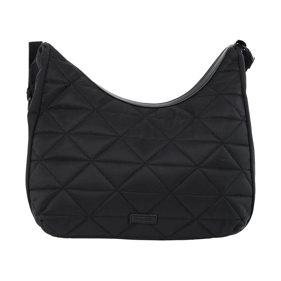 Pierre Cardin Claire Ladies Nylon Quilted Hobo Bag Black Black