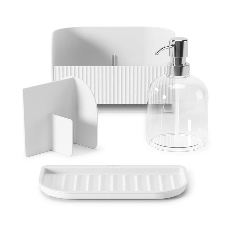 Umbra Sling Sink Caddy and Soap Pump White White