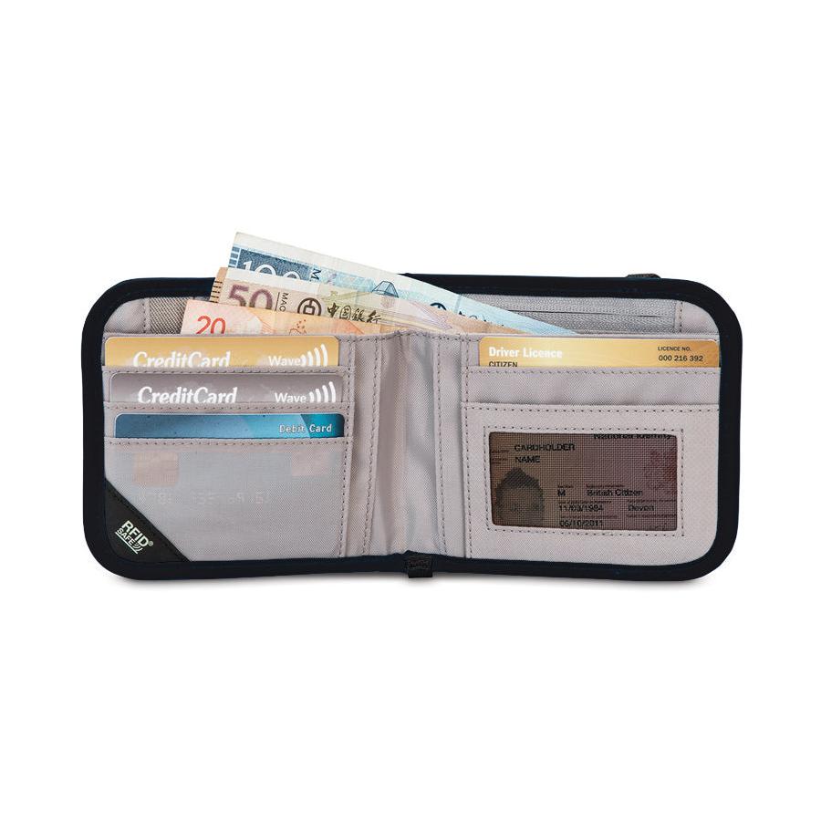 Pacsafe RFIDsafe V100 Anti-Theft RFID Blocking Wallet Black Black