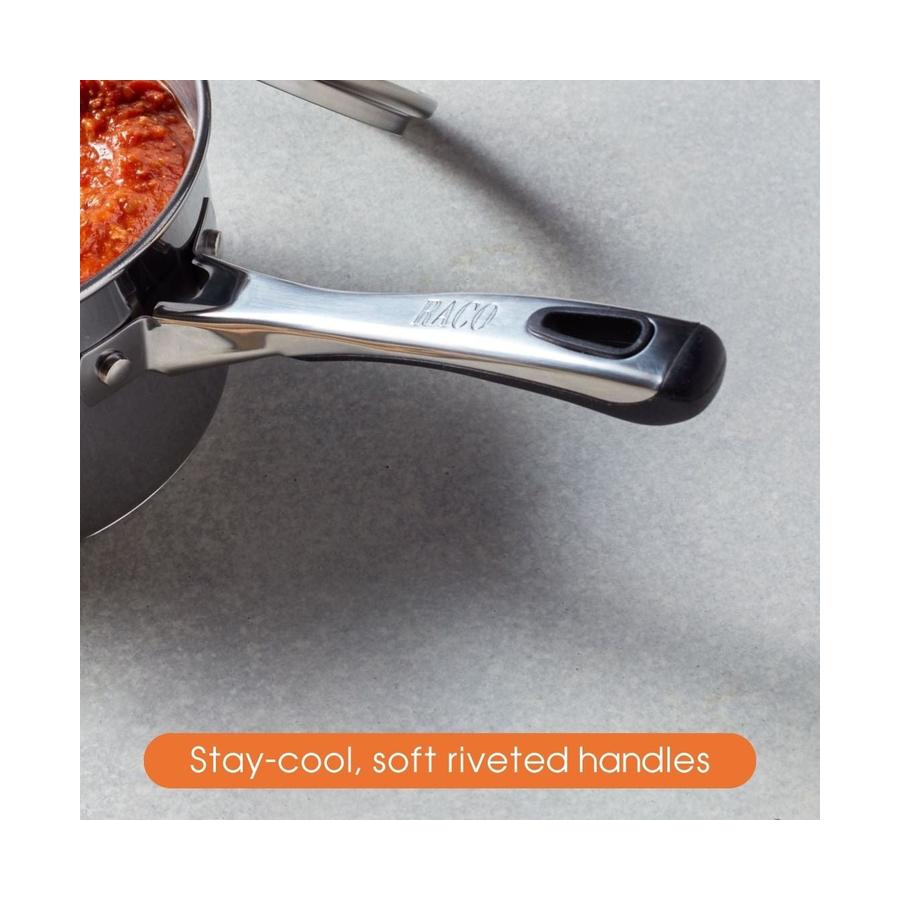 Raco Contemporary Non-Stick Induction 30cm/4.5L Covered Saute Black Black