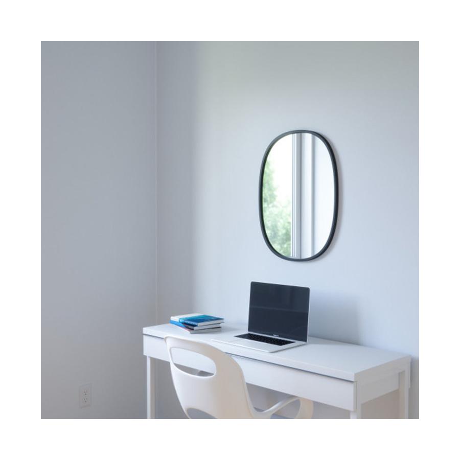Umbra Hub Oval Wall Mirror (61cm x 45.7cm) Black Black