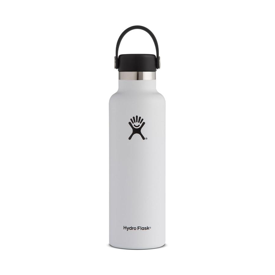 Hydro Flask 21oz (621ml) Standard Mouth Drink Bottle White White
