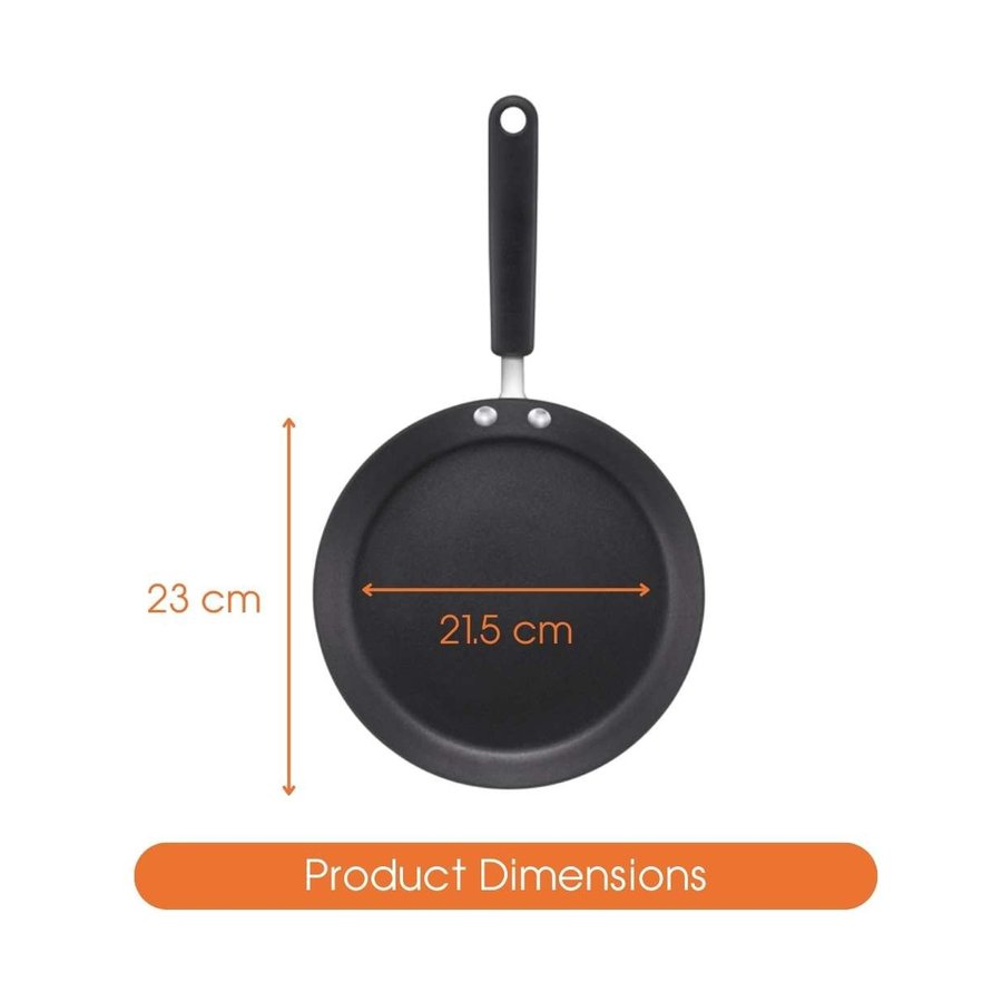 Raco Contemporary Non-Stick Induction 24cm Crepe Pan Black Black