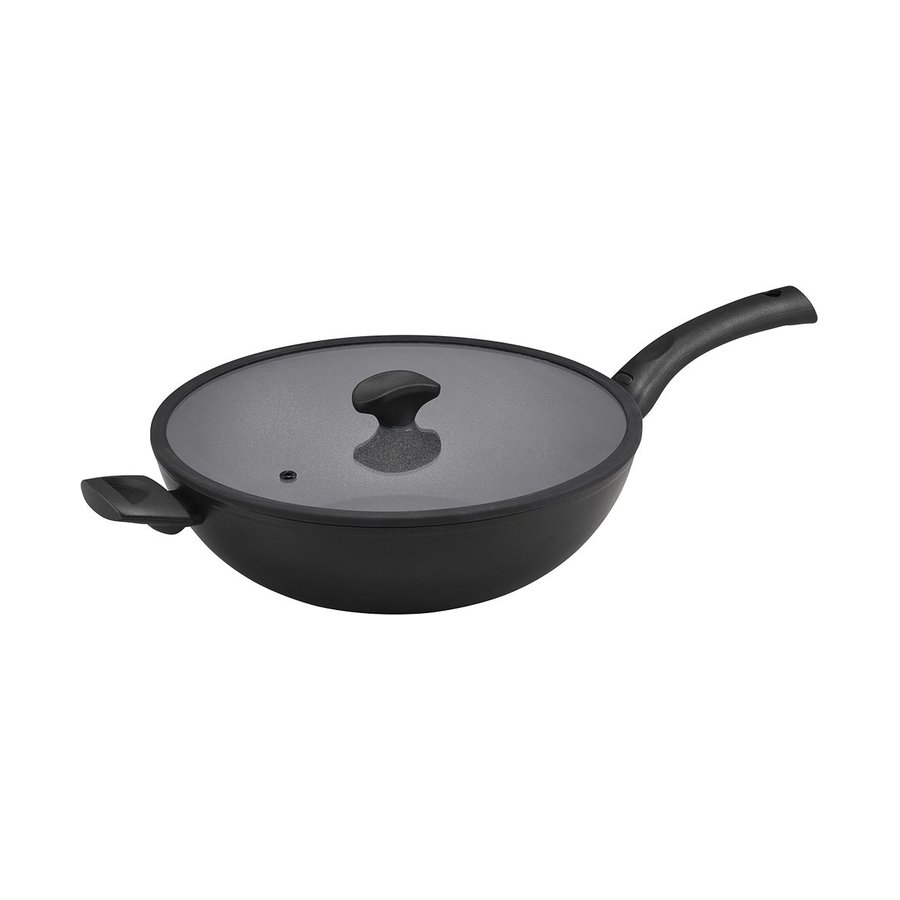 Essteele Per Salute 32cm Covered Stirfry Pan Black Black