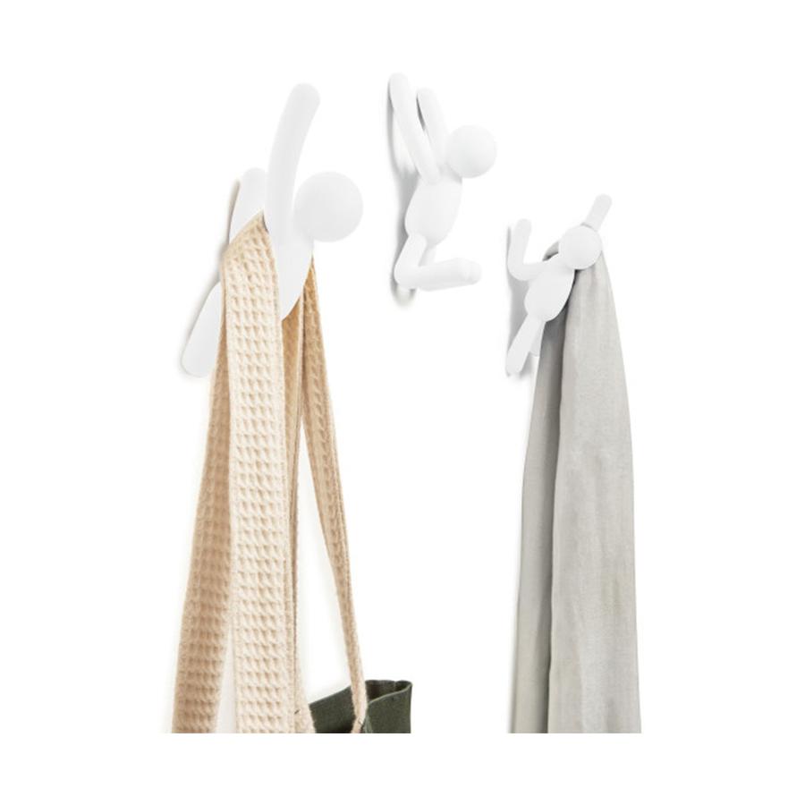 Umbra Buddy Wall Hooks (Set of 3) White White