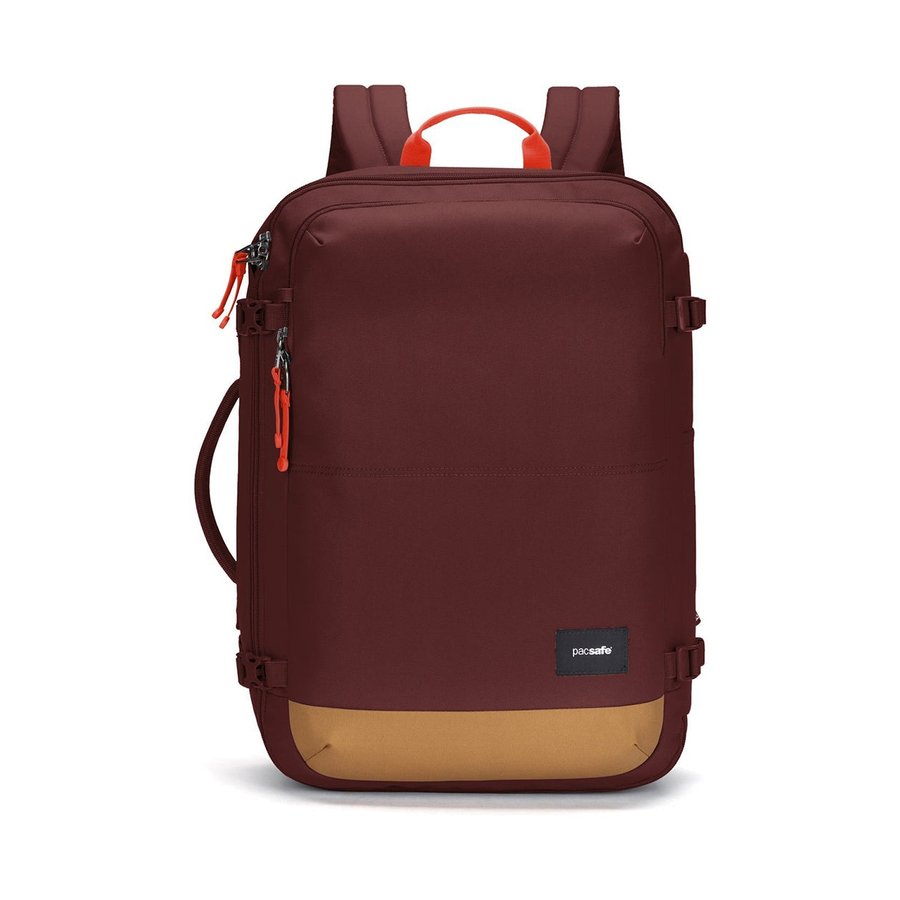 Pacsafe GO 34L Anti-Theft Recycled Carry-On Backpack Garnet Red Garnet Red