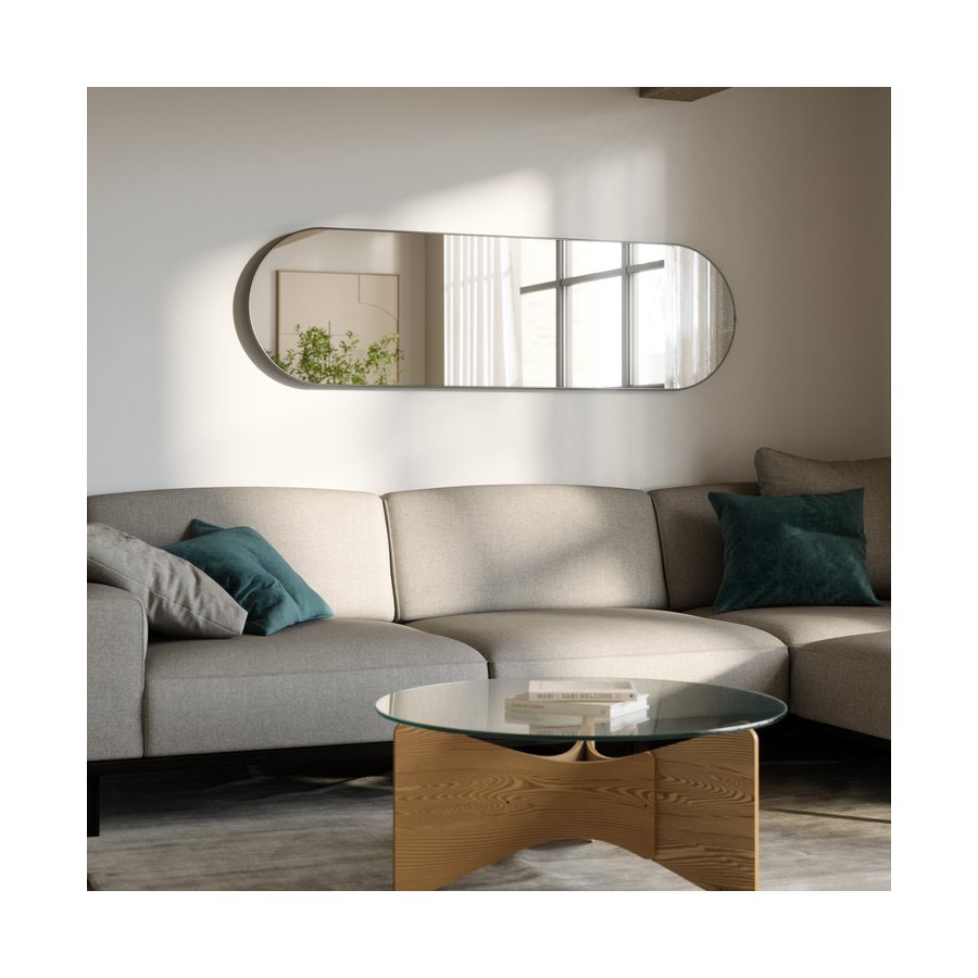 Umbra Hubba Pill Mirror (157cm x 46cm) Titanium Titanium