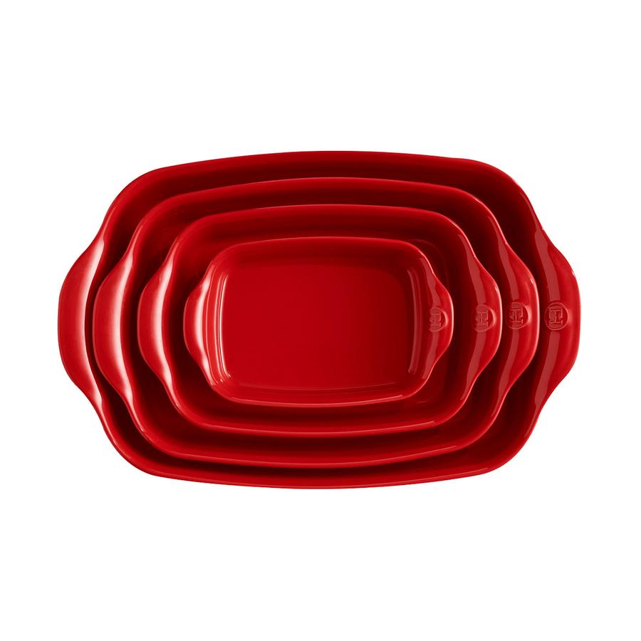 Emile Henry Medium Rectangular Oven Dish Burgundy Burgundy