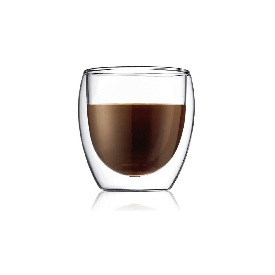 Bodum Pavina 250ml Double Wall Glasses (Set of 6) Transparent Transparent