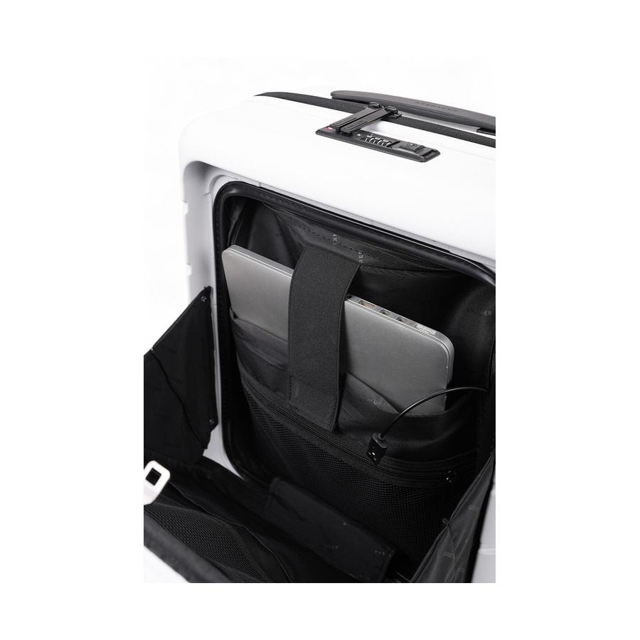 Explorer Arlo Pro 52cm Front Access Hardside Carry-On Suitcase White White