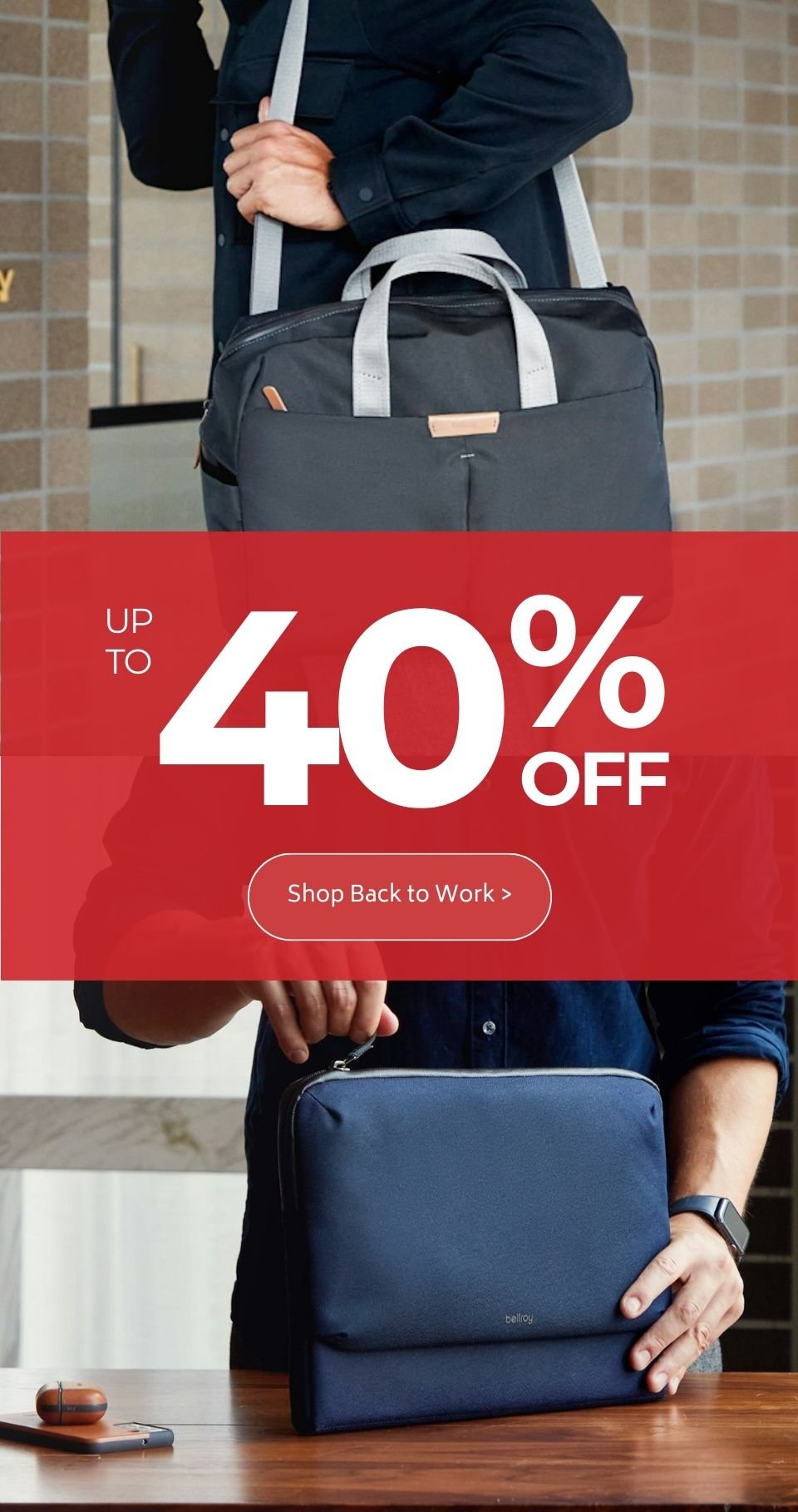 Up to 40% off Back to Work